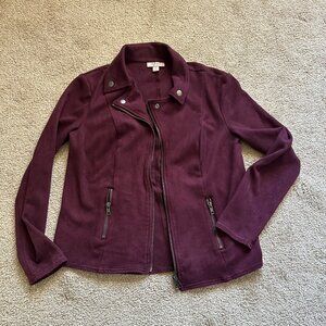 Style & Co Eggplant faux suede jacket/blazer